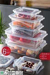 Nandy Home 12'li Plastik Saklama Kabı Şeffaf