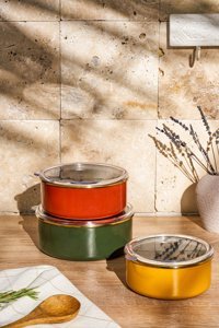 Emsan Artisan 6'lı Emaye Saklama Kabı