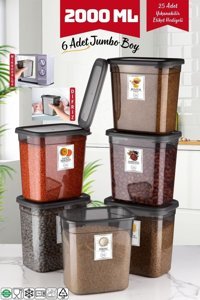 Nandy Home 12'li Plastik Saklama Kabı 6x2 lt