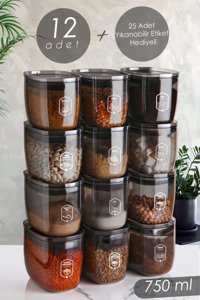Kitchen Life 24'lü Plastik Saklama Kabı 12x750 ml