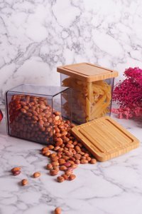 Bambum Made 4'lü Akrilik Saklama Kabı 500 ml
