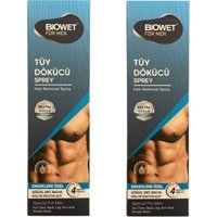 Biowet Tüm Ciltler İçin Koltuk Altı Bacak Erkek Tüy Dökücü Sprey 2x150 ml