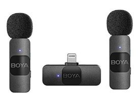 Boya By-V2 Condenser Lightning Kablosuz Yayıncı Siyah Yaka Mikrofon