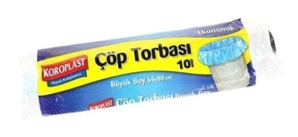 Koroplast Ekonomik Büyük Boy 65x80cm Çöp Poşeti 10 Adet Mavi