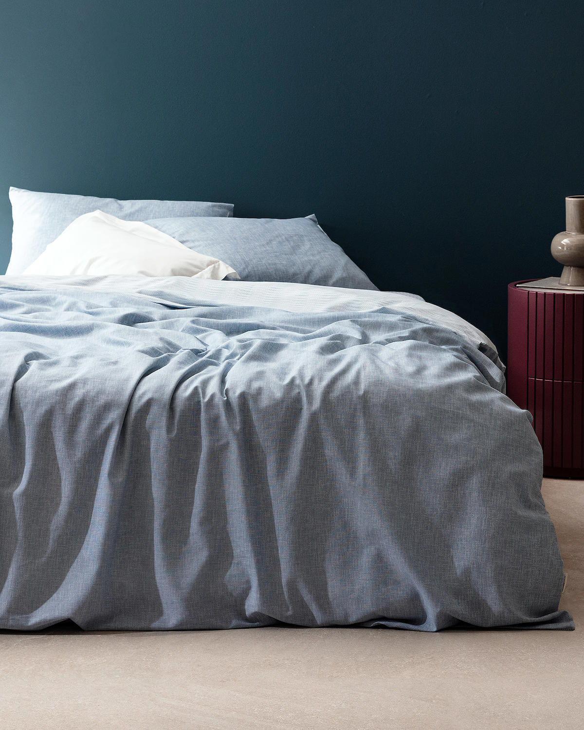 Madame Coco 65% Pamuk - 35% Polyester Dört Mevsim 200 x 220 cm Çift Kişilik Çarşaflı Düz Nevresim Takımı Gri