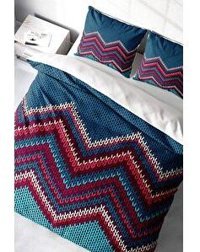 Monohome Pamuk Saten Dört Mevsim 200 x 220 cm Çift Kişilik Çarşaflı Desenli Nevresim Takımı Mavi - Kırmızı