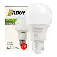 Orbus Orb-9w 9 W Tasarruflu Beyaz E27 Armut LED Ampul