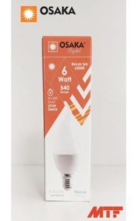 Osaka Led018 6 W Tasarruflu Beyaz E14 Mum LED Ampul