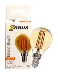 Orbus Orb-PA45 4 W Tasarruflu Sarı E14 Armut LED Ampul