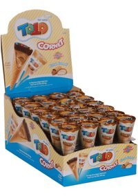 Toto Cornet Gofret Yer Fıstıklı Çikolata 24x25 gr