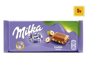 Milka Fındıklı Çikolata 5x80 gr
