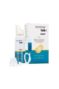 Tonimer Lab Baby Yedek Uçlu Mavi Nazal Burun Aspiratörü+Bebek Burun Spreyi
