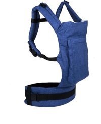 Babalin Baby Düz Cepli Ergonomik 3 - 20 kg Kapasiteli Her Yöne Yenidoğan Kanguru Mavi