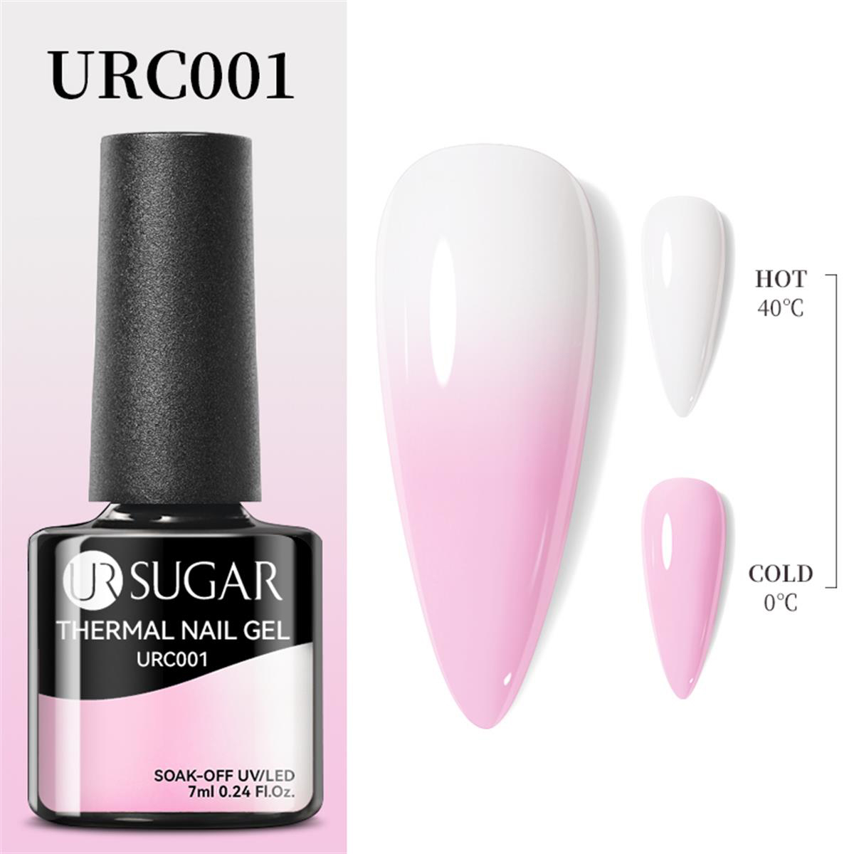 UrSugar Urc001 Pembe-Beyaz Kalıcı Parlak Oje