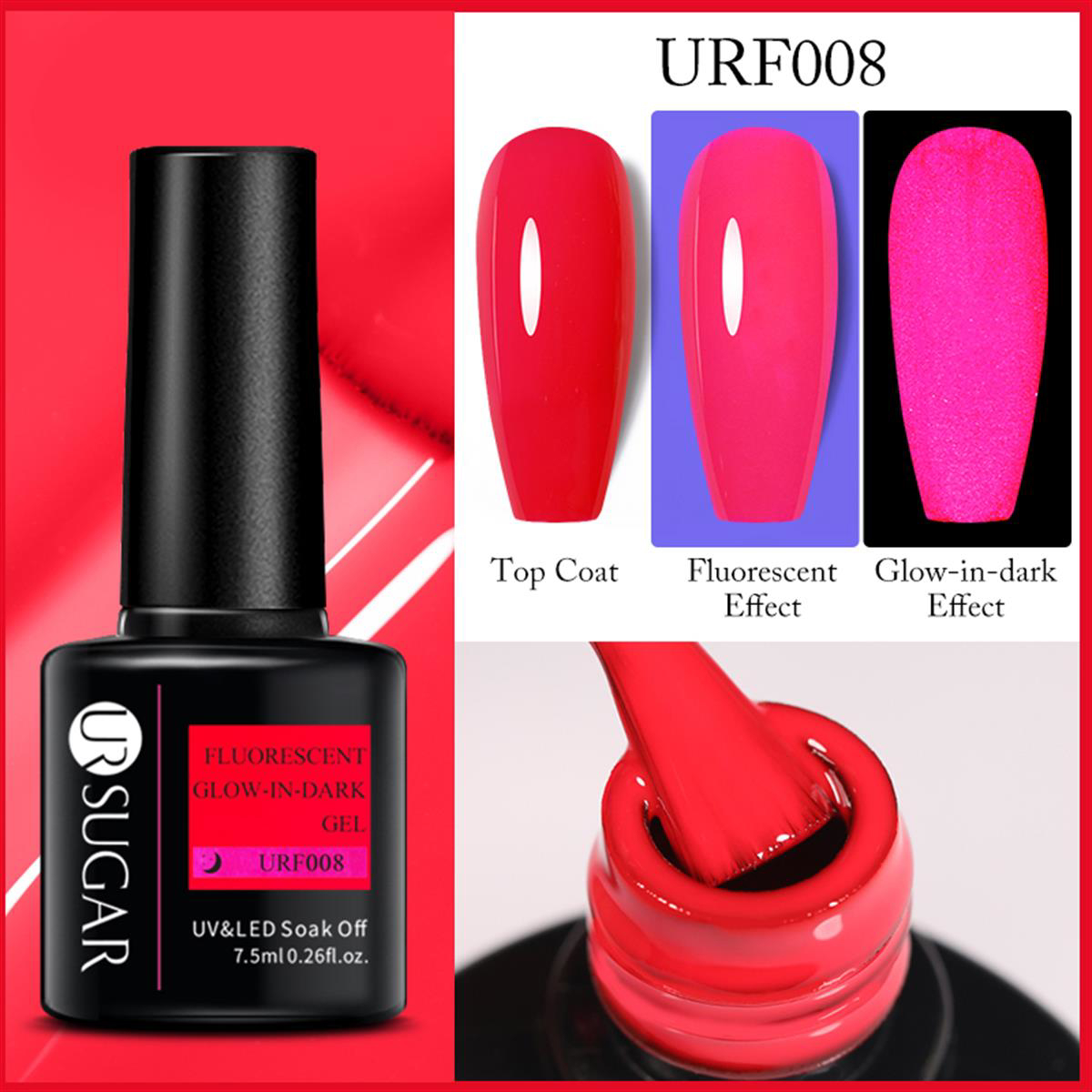 UrSugar Urf008 Kırmızı Kalıcı Parlak Oje