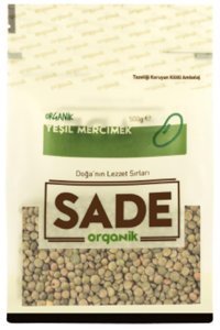 Sade Organik Yeşil Mercimek 500 gr