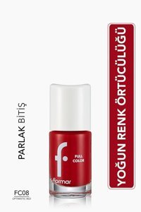 Flormar Full Color Nail Enamel Oje FC08 Kırmızı Parlak Oje