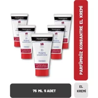 Neutrogena Norveç Formulü Gliserinli Kuru Ciltler Organik Vegan Parfümsüz El Kremi 5x75 ml