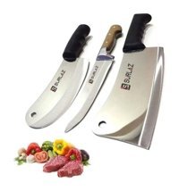 Sürlaz Plastik Saplı 17 - 22 - 16 cm 3 Parça Düz Satır