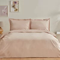 Karaca Home Back To Basic Pamuk 160x220 cm Çarşaflı Düz Renk Tek Kişilik Nevresim Takımı Pudra