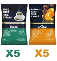 Shazel Naneli-Portakallı Orta Kavrulmuş Türk Kahvesi 10x100 gr