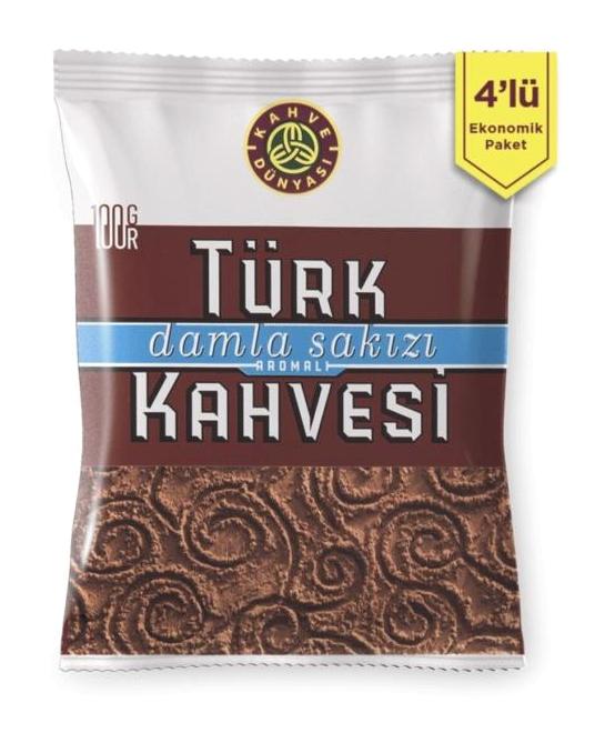 Kahve Dünyası Damla Sakızlı Orta Kavrulmuş Türk Kahvesi 4x100 gr