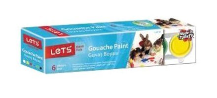 Lets L-5150 Çok Renkli 6x25 ml Guaj Boya Set
