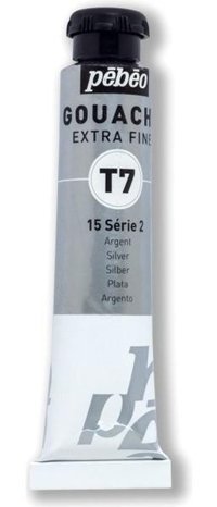 Pebeo N:15 Silver Tüp Siyah Guaj Boya