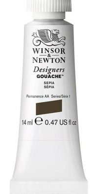 Winsor & Newton Designers 609 Tüp Kahverengi 14 ml Guaj Boya