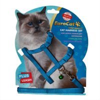 Eurocat Açık Mavi Ayarlanabilir Gezdirme Göğüs Kedi Tasması