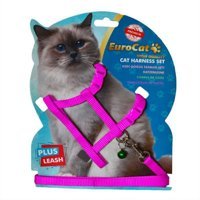 Eurocat Pembe Ayarlanabilir Gezdirme Göğüs Kedi Tasması