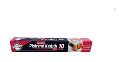 Vindex Hazır Kesilmiş Pişirme Kağıdı 10 Adet