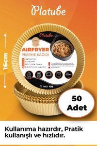 Platube Yuvarlak Airfryer Pişirme Kağıdı 50 Adet