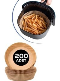 Nactumu Yuvarlak Airfryer Pişirme Kağıdı 200 Adet