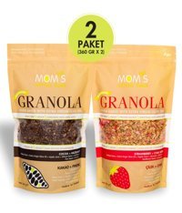 Mom's Natural Foods Chia Çilekli Fındıklı Kakaolu Granola 2x360 gr