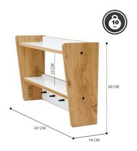 Minera 2 Raflı Mdf 47 x 30 x 14 cm Ahşap - Beyaz Kitaplık