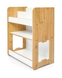 Minera Martı 2 Bölmeli Tek Raflı Mdf 57 x 70 x 34 cm Beyaz - Naturel Kitaplık