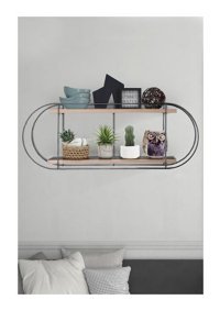 Mkr 2 Raflı Metal - Suntalam 82.5 x 31 x 14 Ahşap - Siyah Kitaplık