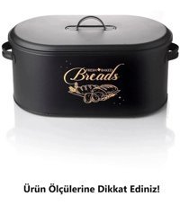 Bayev 83252 Kapaklı Siyah Ekmek Kutusu