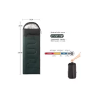 Oloey -10 Derece Polyester 4 Mevsim Kamp Tek Kişilik Yetişkin Uyku Tulumu Yeşil