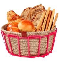 Edora Home Yuvarlak Pembe Ekmek Kutusu