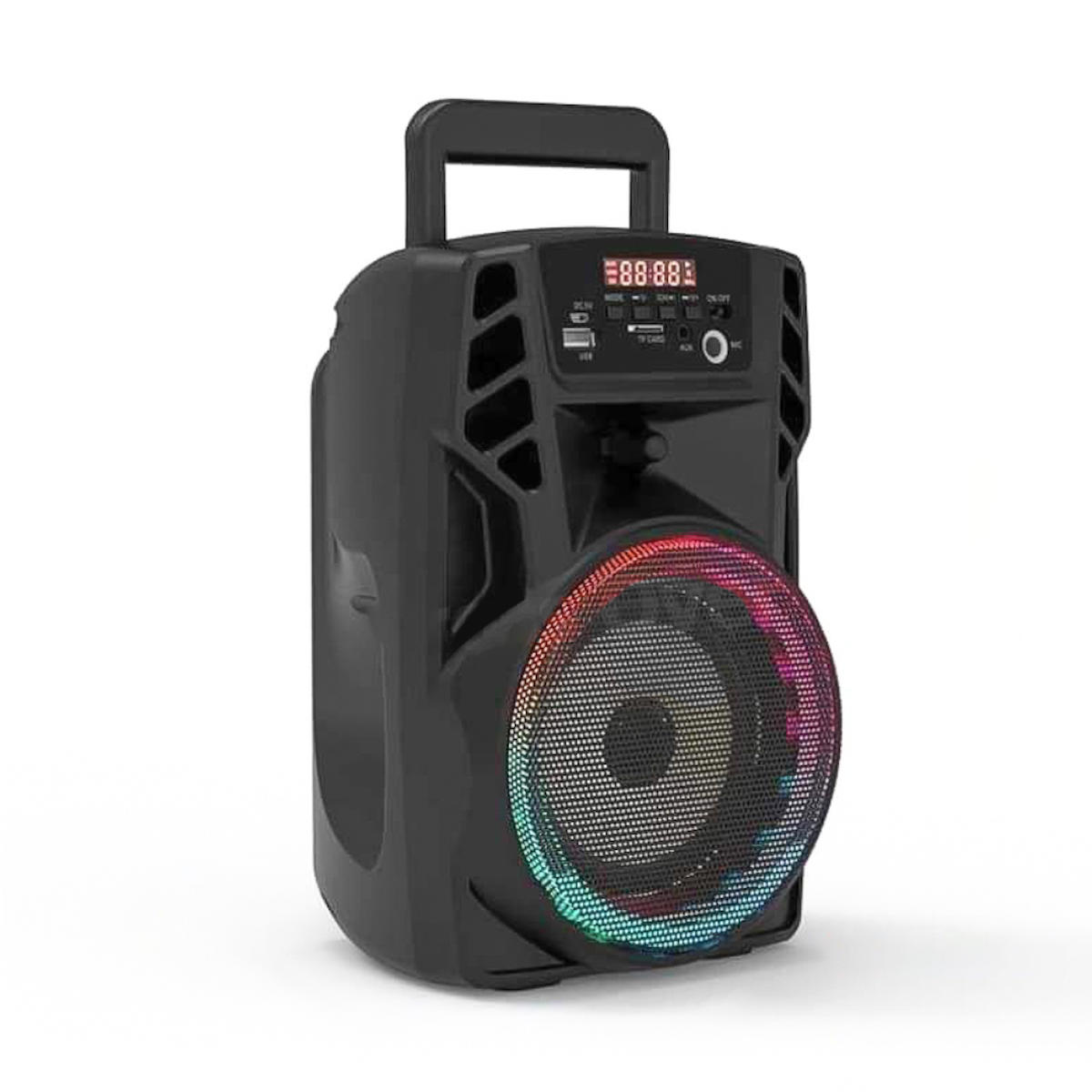 Tonex MK-601 Radyolu Işıklı Siyah Bluetooth Hoparlör