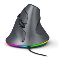Hallow 7200 DPI RGB Ergonomik Dikey Makrolu Kablolu Siyah Gaming Mouse