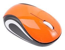 Hemobllo Sessiz Yatay Kablosuz Gri-Turuncu Optik Mouse