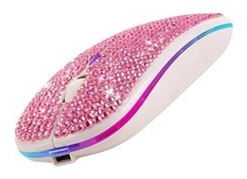 Hemobllo Yatay Kablosuz Pembe Optik Mouse