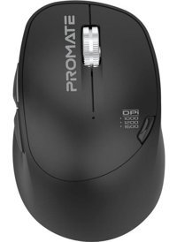 Promate Ergonomik Yatay Makrolu Kablosuz Siyah Optik Mouse