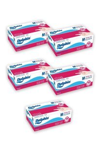 Dolphin Beyaz Medium Temizlik Eldiveni 5 Paket Beyaz