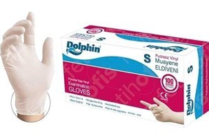 Dolphin Vinil Pudrasız Beyaz Medium Temizlik Eldiveni