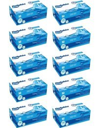 Dolphin Pudrasız Mavi Medium Temizlik Eldiveni 10 Paket