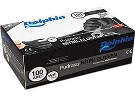 Dolphin Pudrasız Siyah Medium Temizlik Eldiveni Siyah